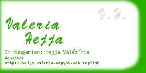 valeria hejja business card